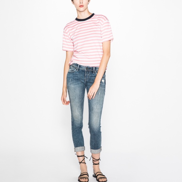 SILVERJEANS Sam Boyfriend MidRise Slim Leg Jeans - Picture 2 of 4